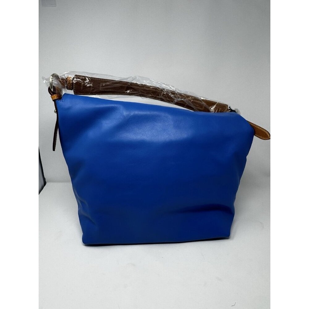 Dooney Bourke Hobo Shoulder Bag Ice Blue Smooth Leather McKenzie Tassels - Picture 9 of 16